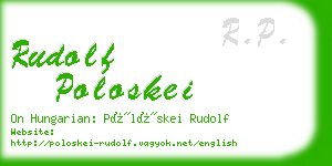 rudolf poloskei business card